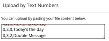 upload by text numbers